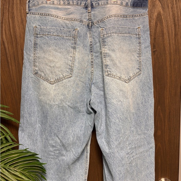 S.O.N.G. Light Wash Cropped Wide Leg Jeans 17/33 | 100% Cotton - Picture 2 of 9